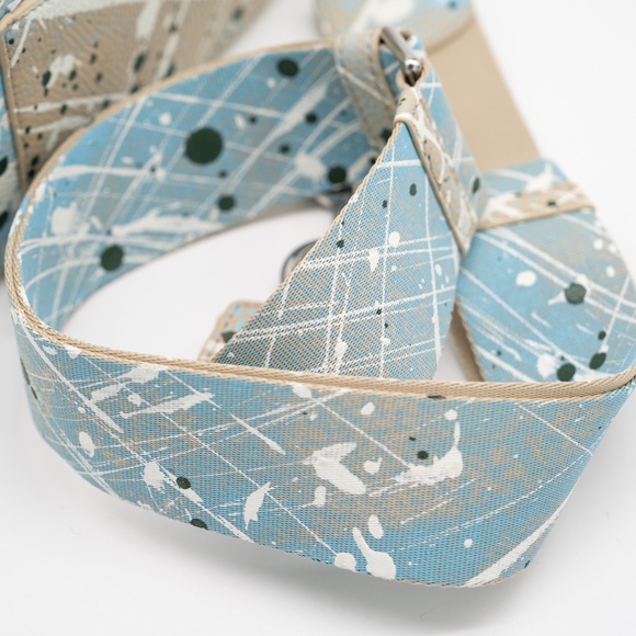 Marc Jacobs Paint Splatter Brown Blue Snapshot Camera Bag Shoulder - Picture 8 of 9